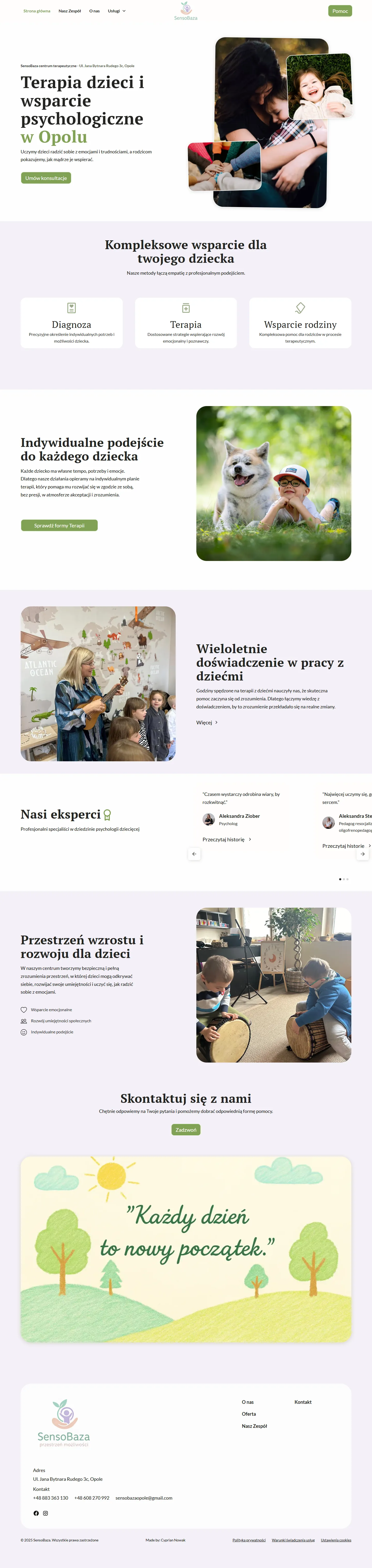 Poprzednia strona główna SensoBazy, zrzut całej strony